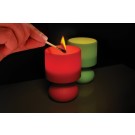 T Light - Red Silicon Retro Tea Light Holder